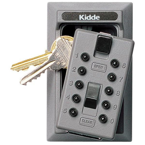 Kidde KeySafe Original Push-Button Lid Key Boxes (Permanent) Titanium