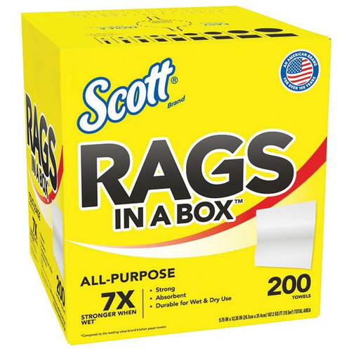 Scott Rags In A Box 9" x 12" White
