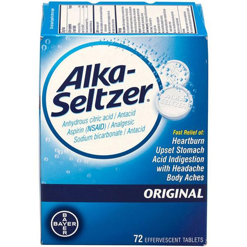 Alka-Seltzer, 2 Pkg/36 Each, 24/Case