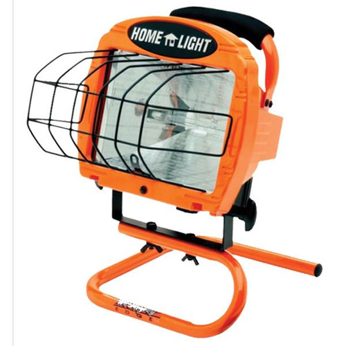 Southwire Contractor Grade Halogen Work Light w Sled Base - Orange