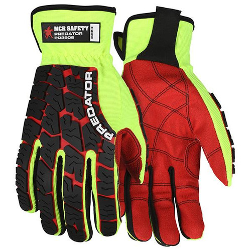 MCR Safety Predator Textured PVC Coated Synthetic Leather Palm Gloves