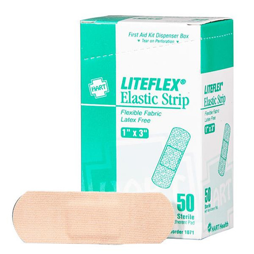 HART Health Liteflex Light Woven Elastic Adhesive Bandage Strip 1" x 3"