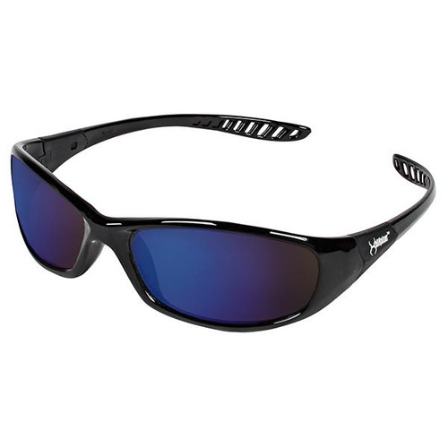 Black Frame Blue Mirror Lens Safety Eyewear Kleenguard Hellraiser