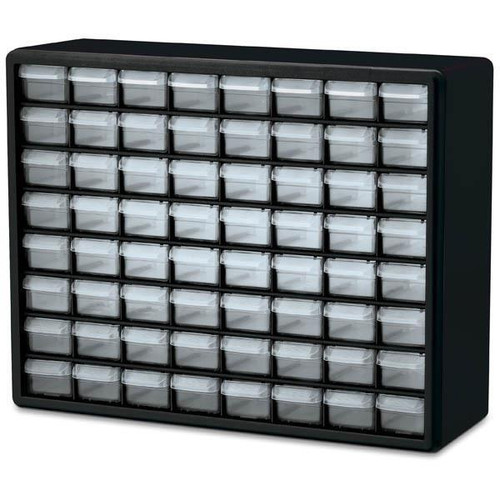 Akro-Mils Plastic Storage Cabinet 64 Drawer (Small) Black