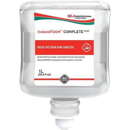 SC Johnson Professional InstantFOAM Complete PURE Hand Sanitizer, 1 L, 6/Case