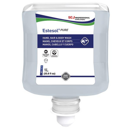 SC Johnson Professional Estesol PURE Hand, Hair and Body Cleaner, 1 L Refill, 6/Case