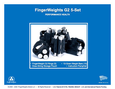 FingerWeights FingerWeights Gen 2, 5-Finger Set, Black