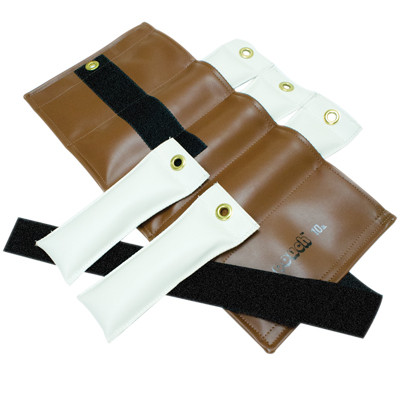 the Cuff Pouch Variable Wrist and Ankle Weight - 10 lb, 5 x 2 lb inserts - Brown