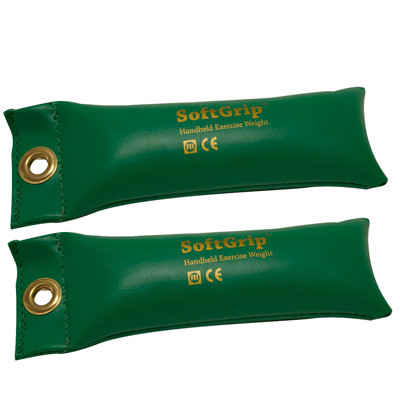 CanDo CanDo SoftGrip Hand Weight - 2 lb - Green - pair