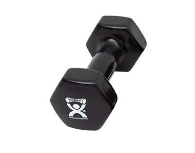 CanDo CanDo vinyl coated dumbbell - 8 lb - Black, each