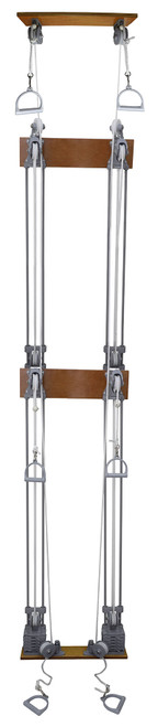 CanDo Chest Weight Pulley System - Triplex handle (lower, mid, upper) - two towers - 10 x 2.2 lb weights