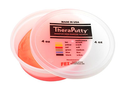 TheraPutty CanDo Theraputty Exercise Material - 4 oz - Red - Soft