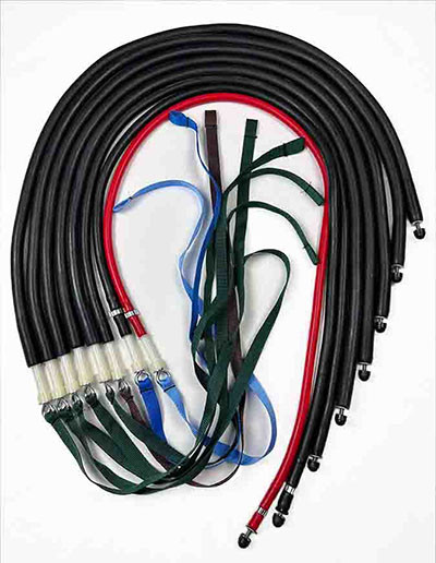 Shuttle Shuttle Ultimate Headend Elasticords, Set of 8 (5 Green, 1 Navy, 1 Blue, 1 Brown)