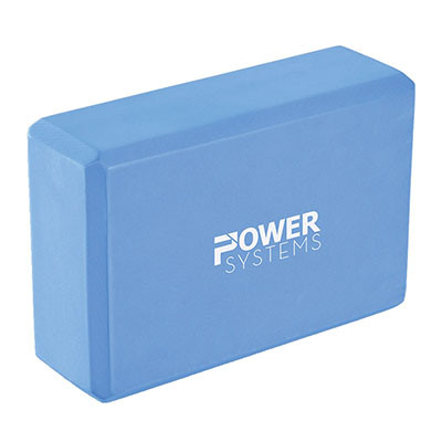 Power Systems Yoga Block, Blue, 3"