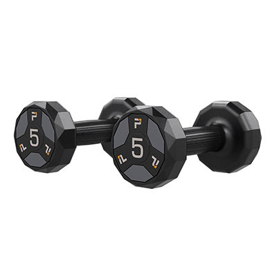 Power Systems Urethane Cardio Dumbbell, Gray, 5 lb., Pair