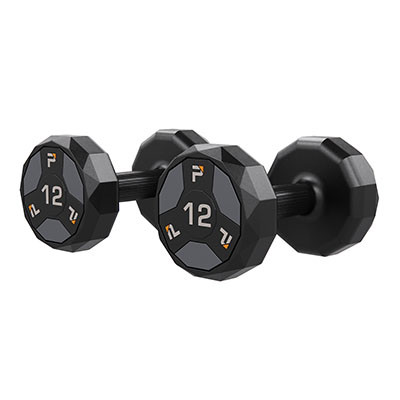 Power Systems Urethane Cardio Dumbbell, Gray, 12 lb., Pair