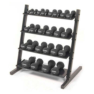 Power Systems Neoprene Vinyl Horizontal DB Rack w/Neoprene DB (Set 1-15 lb.) Prime
