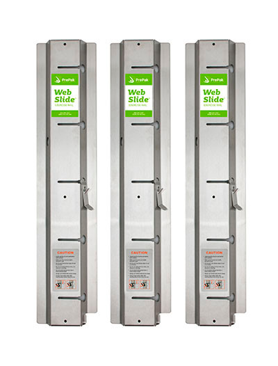 Web-Slide Web-Slide Exercise Rail, Stainless Steel, 3 Rails, 28" Each/84" Total