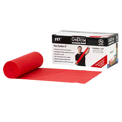 CanDo CanDo Latex Free Exercise Band - 6 yard roll - Red - light