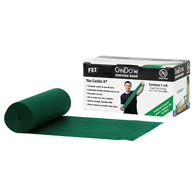 CanDo CanDo Latex Free Exercise Band - 6 yard roll - Green - medium