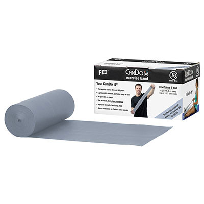 CanDo CanDo Latex Free Exercise Band - 6 yard roll - Silver - xx-heavy