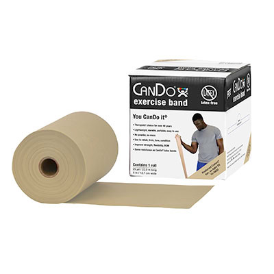 CanDo CanDo Latex Free Exercise Band - 25 yard roll - Tan - xx-light