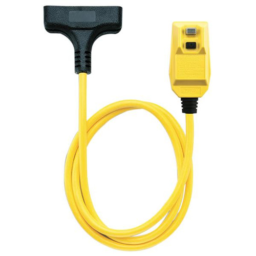 Southwire GFCI Protected SJEOW Right Angle Plug Tri-Cord - Yellow