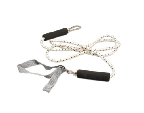 CanDo CanDo exercise bungee cord with attachments, 4', Silver - xx-heavy