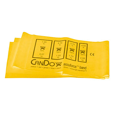 CanDo CanDo AccuForce Exercise Band - 4' exerciser - Yellow - x-light