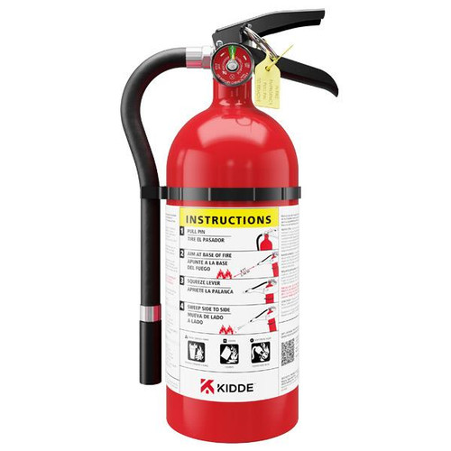 Kidde Pro 210 4 lb ABC Consumer Fire Extinguisher w Wall Hook (Rechargeable)