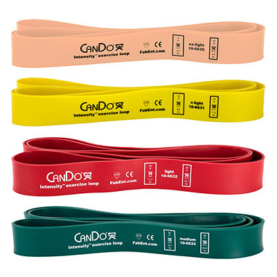 CanDo CanDo Intensity Loop, Set of 4: Tan (XX-Light) through Green (Medium)