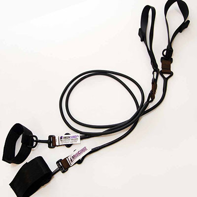 NZ Cordz MediCordz Core Stabilization Lower Body Kit, Black (20-45 lbs of pull)