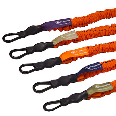 Stroops Stroops Slastix Resistance Band with Clips, Orange, 36", Light (15 lbs.)