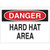 Brady "Danger Hard Hat Area" Plastic Safety Sign