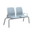 Cortech USA Structured Seating, 2 Seats, With Arms, Bolt Down, Blue Grey