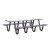 Cortech USA Anchor Table, 8 Indigo Seats, Rectangle, 30" x 96"