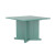 Cortech USA Endurance Table 42" Square X-Base Flame Retardant, Aqua