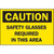 Brady "Caution: Safety Glasses Required In This Area" Aluminum Sign