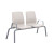 Cortech USA Structured Seating, 2 Seats, With Arms, Bolt Down, Stone Gray