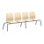 Cortech USA Structured Seating, 4 Seats, No Arms, Floor Glides, Sand