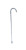 Drive Curved handle adjustable aluminum cane, 29 - 38", silver, 6 each