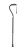 Drive Offset handle adjustable aluminum cane, 29 - 38", silver, 1 each