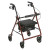 Drive Drive, Rollator Rolling Walker with 6" Wheels, Fold Up Removable Back Support and Padded Seat, Red