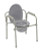 Drive Commode with fixed arms, Steel, adjustable Height, 4 each