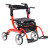 Drive Drive, Nitro Duet Dual Function Transport Wheelchair and Rollator Rolling Walker, Red