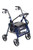 Drive Drive, Duet Dual Function Transport Wheelchair Rollator Rolling Walker, Blue