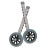Drive Drive, Extended Height Walker Wheels and Legs Combo Pack, 5" Wheels, 1 Pair