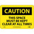 NMC "Caution This Space..." Sign 7" x 10" Black Yellow