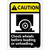 NMC "Caution Chock Wheels..." Sign 10" x 7" Black Yellow