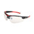 MCR Safety Dominator 2 Eyewear, Black/Red Frame, BossMan Indoor/Outdoor Clear Mirror Lens